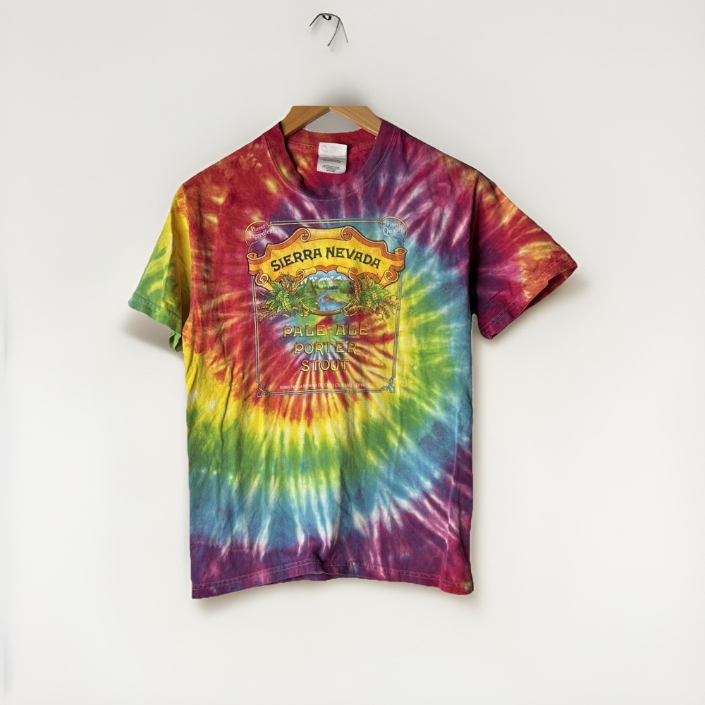 Sierra Nevada Adult S Tie Dye Shirt Pale Ale Porter Stout Beer Graphic Cotton